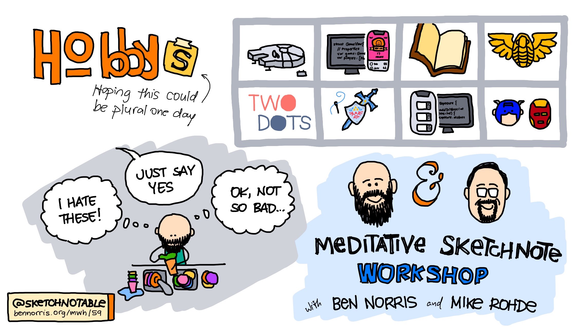 Just say yes sketchnote